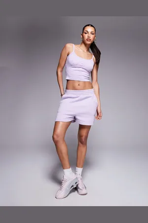 Kaiia Studio embroidered swirl logo cami crop top in lilac and pink - part of a set