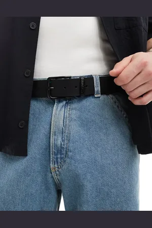 Pull&Bear Brown faux leather buckle belt in