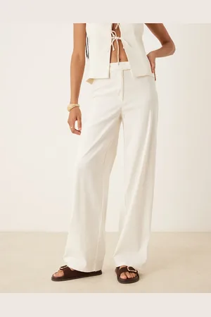 MANGO Linen mix slim pants in - part of a set
