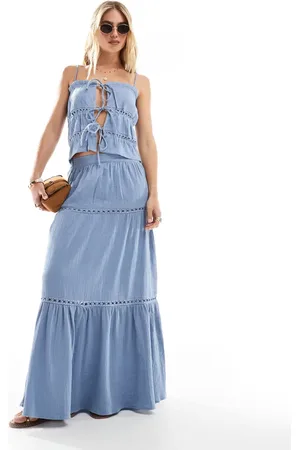 Esmée Exclusive tiered maxi beach skirt in