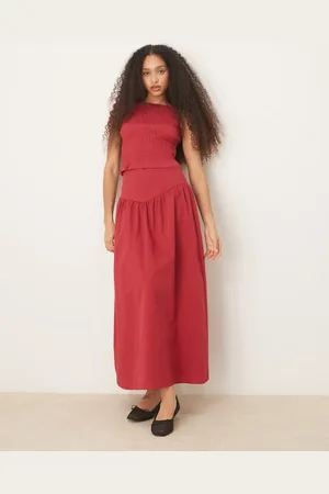 Glamorous Drop waist maxi skirt in deep - part of a set