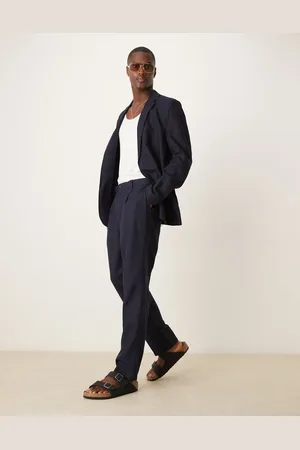 MANGO Linen mix slim fit pants in - part of a set