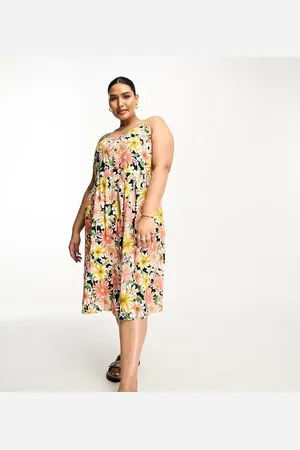 Yours Cami midi dress in floral print
