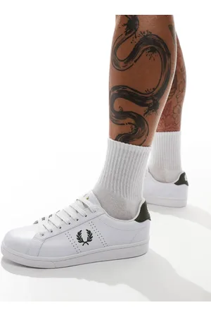 Fred Perry B721 leather sneakers in and green