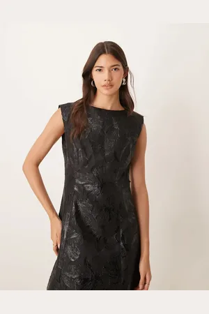 EVER NEW Structured embroidered mini dress in