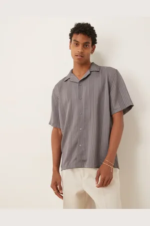 Abercrombie & Fitch Short sleeve brocade shirt in