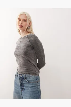 Guess Long sleeve mesh t-shirt in washed