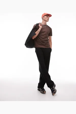 Topman Straight fit seersucker sweatpants in