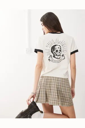 The Ragged Priest Crop baby tee in ecru