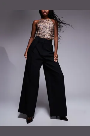 River Island High rise wide leg pants in