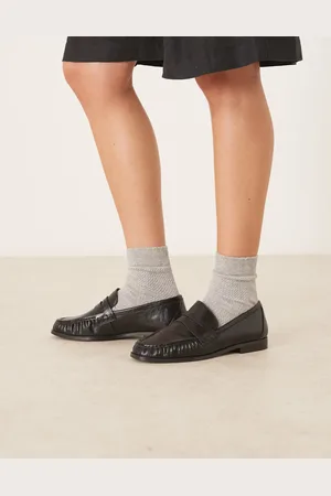 ASOS Minnie ruched detail loafers in