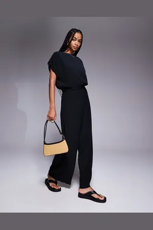 ASOS Tailored wide leg crinkle textured pants in - part of a set