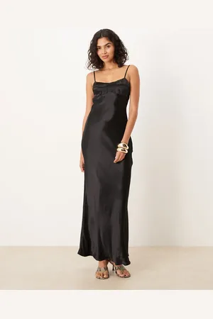 ASOS Satin cami maxi dress with seamed bust detail in