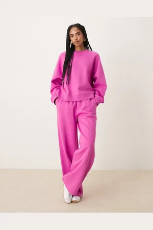 ASOS Wide leg brushback sweatpants in