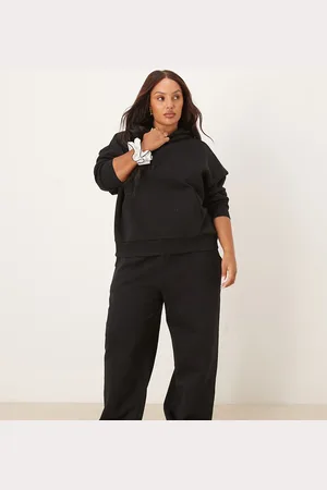 ASOS ASOS DESIGN Curve wide leg brushback sweatpants in