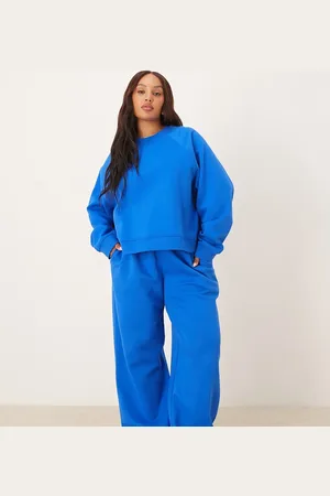 ASOS ASOS DESIGN Curve wide leg brushback sweatpants in