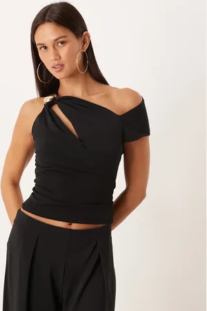ASOS Off the shoulder trim detail top with cut out in