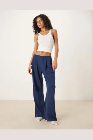 ASOS Pleated straight leg sweatpants in