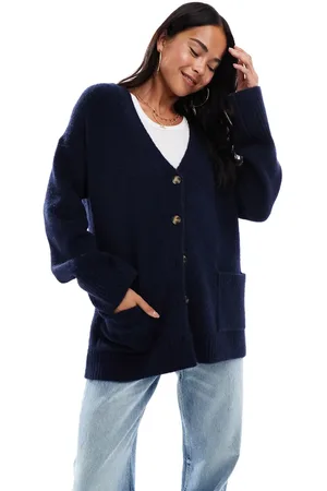 ASOS Fisherman rib boyfriend cardigan in