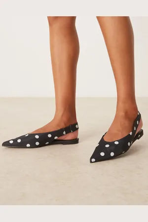 ASOS Linford slingback ballet flats in polka dot