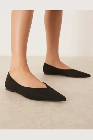 ASOS Ludo pointed ballet flats in suedette