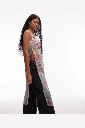 ASOS Chiffon longline cami top in floral print