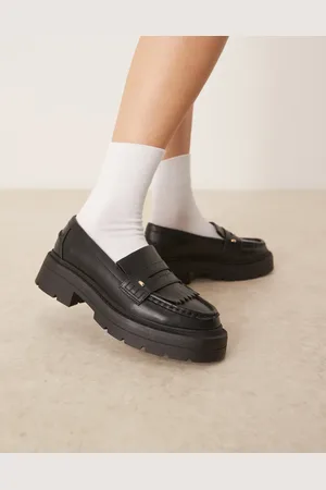 ASOS Monty chunky fringe detail loafers in