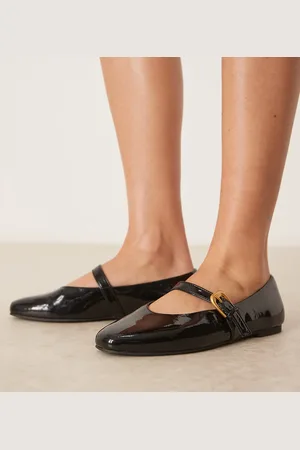 ASOS Wide Fit Leah mary jane ballet flats in patent