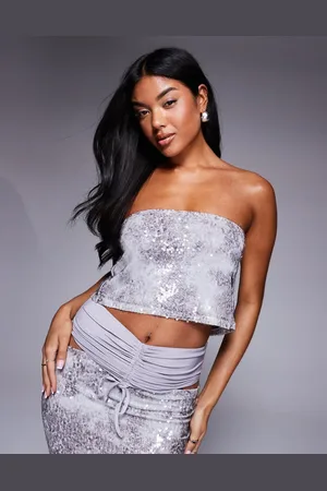 ASOS ASOS X THE SOURCED COLLECTION sequin bandeau top in - part of a set