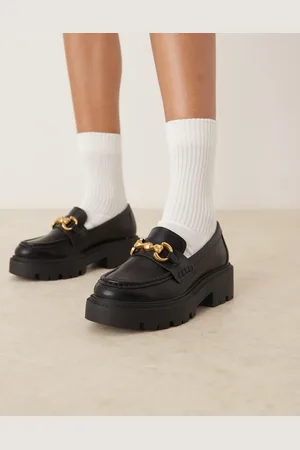 ASOS Milan chunky chain detail loafers in
