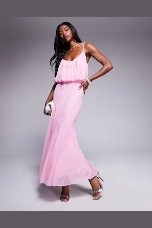 ASOS ASOS DEISGN blouson cami maxi dress with pephem in