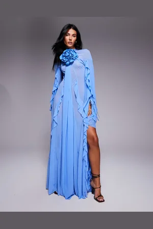 ASOS Corsage extreme ruffle maxi dress in