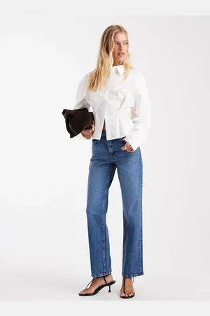 ASOS Comfort stretch straight leg jeans in authentic mid