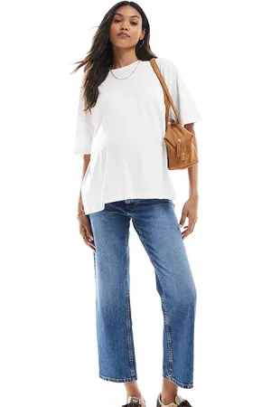 ASOS ASOS DESIGN Maternity comfort stretch straight leg jeans in authentic mid