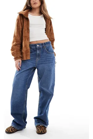 ASOS Baggy wide leg jeans in dark