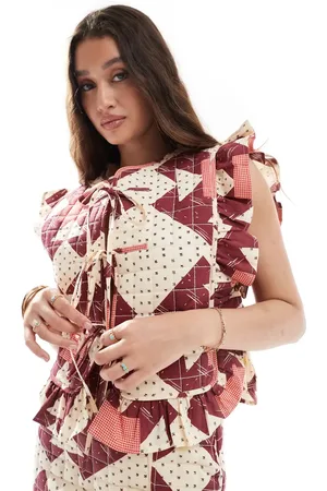 ASOS Tie front quilted top - part of a set