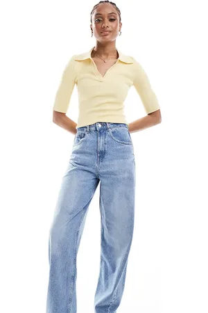 ASOS ASOS DESIGN Tall high waist barrel leg jeans in light mid