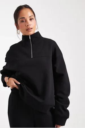 ASOS Half zip brushback sweatshirt in