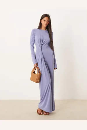 ASOS Modal twist knot detail maxi dress in violet