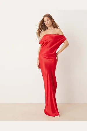 ASOS Draped off-shoulder maxi dress in