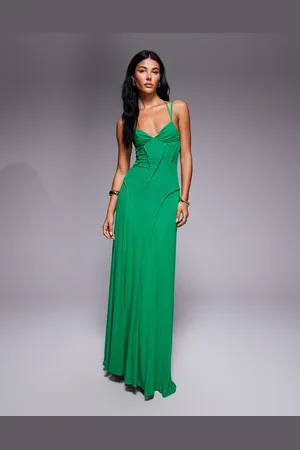 ASOS Mesh maxi dress with seam detail in