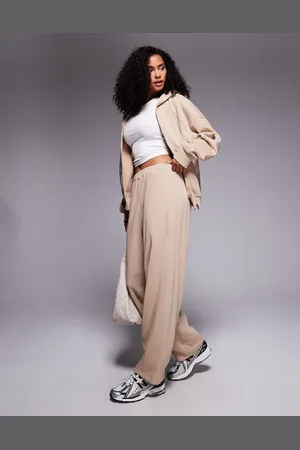 ASOS Weekend Collective barrel leg sweatpants in chocolate - part of a set