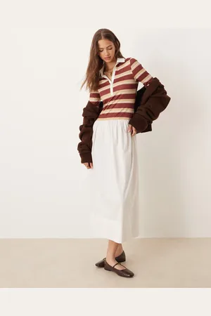 ASOS Hybrid polo midi dress in stripes