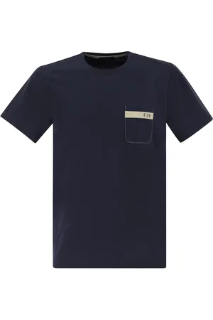 FAY Cotton T Shirt With Pocket