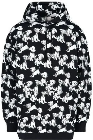 Céline Hooded Printed Dogs Sweatshirt
