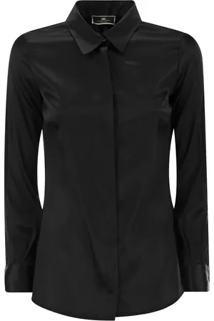 Elisabetta Franchi Straight Silk Satin Shirt