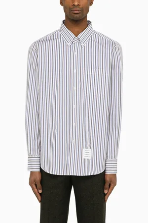 Thom Browne Navy/White Striped Poplin Shirt