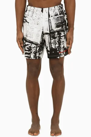 Alexander McQueen Alexander Mc Queen Abstract Print Swim Shorts With Logo