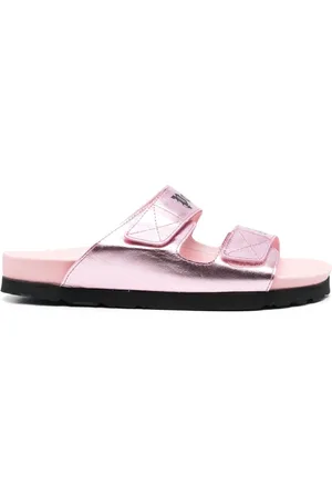 Palm Angels Leather Logo Sandals