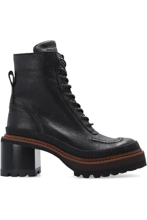 See by Chloé Mahalia Leather Lace Up Boots